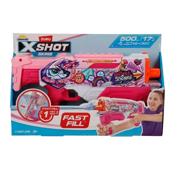 X-Shot Skins Hyperload Fast Fill Su Tabancası 34 cm - Resim 5