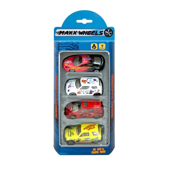 Street Machine 4'lü Mini Araçlar - Resim 5