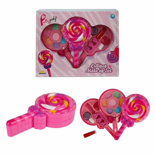 Lolipop Şekilli 2 Katlı Makyaj Güzellik Seti - Resim 3