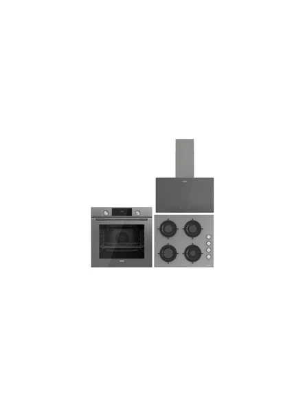 Uğur Gri Ankastre Set(Uad 6011 GA3D + Uaf 6011D Gcpet + Uao 6040W0 Gcy) ürün görseli 1