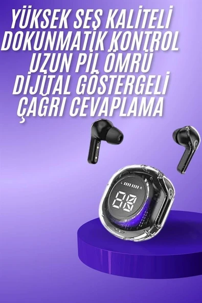 Yeni Nesil Bluetooth Kulaklık Dijital Göstergeli Gaming Dokunmatik 5.3 Kablosuz ürün görseli 1