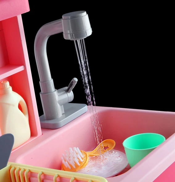 Pilli İnteraktif Lavabo Seti Pembe - Resim 5