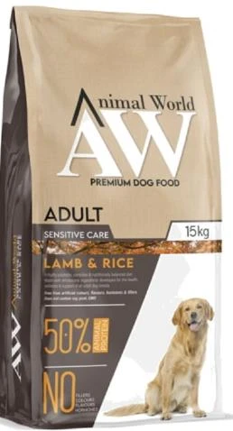 Animal World Kuzu Etli Orta ve Büyük Irk Yetişkin Köpek Maması 15 kg ürün görseli 1