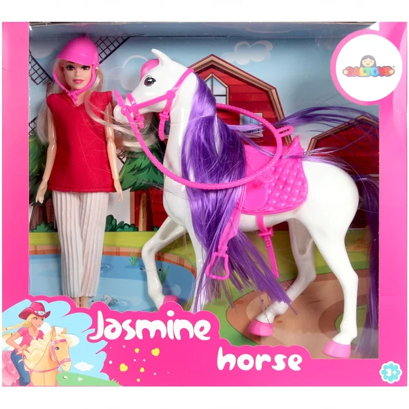 Jasmine Atlı Bebek Beyaz-Pembe ürün görseli 1