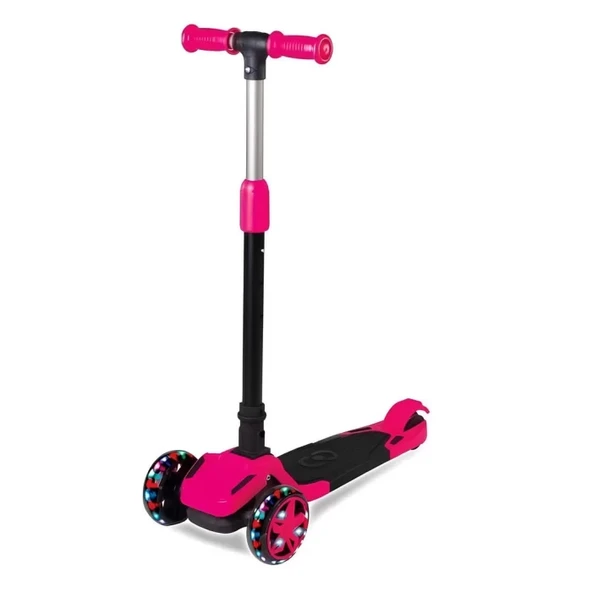 Cool Wheels Tulpar Işıklı Katlanabilir Scooter Pembe ürün görseli 1