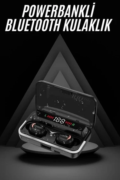 Bluetooth Kulaklık Dijital Şarj Göstergeli Powerbankli Bass Özellikli Kablosuz Kulakiçi 5.1 Mikrofonlu ürün görseli 1