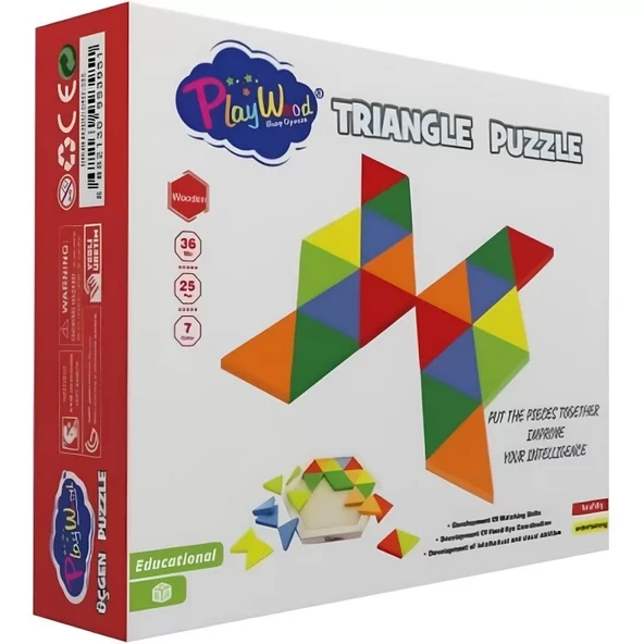 Ahşap Üçgen Puzzle ürün görseli 1