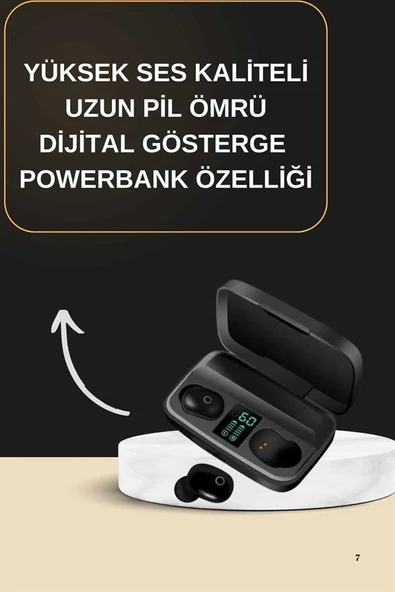 2025 Yeni Model Bluetooth Kulaklık Stereo TWS Kulaklık 5.0 Bluetooth Yüksek Ses Kaliteli ürün görseli 1