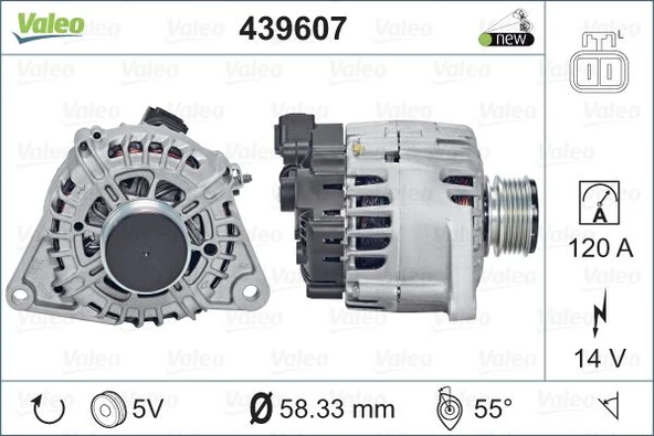 Hyundaı Alternator Hyundaı İ30 Crdi Cerato 1,5 / 1,6 Crdi - Valeo 439607 ürün görseli 1