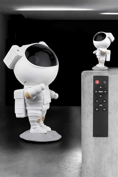Çocuklara Özel Projeksiyon Astronot Lamba Speaker Sevimli - Resim 3
