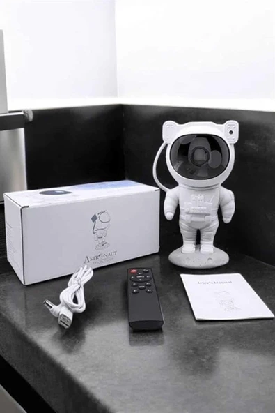 Astronot Görünümlü Projeksiyon Speaker Taşınabilir - Resim 5