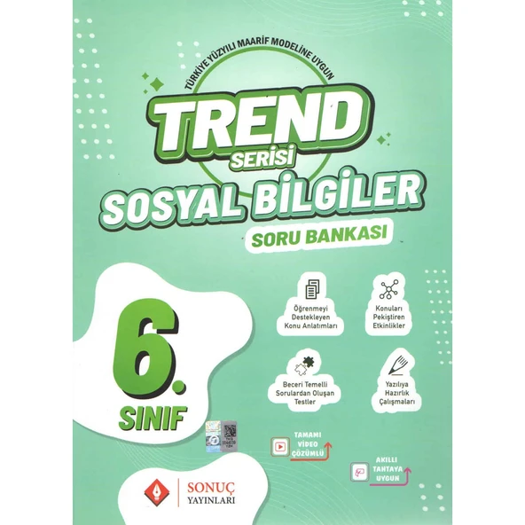 Sonuç Yayınları Trend Serisi 6. Sınıf Sosyal Bilgiler Soru Bankası ürün görseli 1
