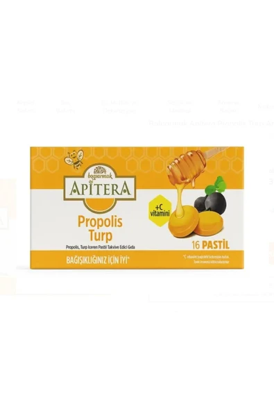 APITERA PROPLIS KARA TURP 16 PASTİL ürün görseli 1