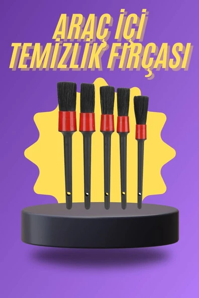 5 Parça Araç İçi Temizlik Fırçası Araç İçi-Dışı Temizleme Fırça Seti ürün görseli 1