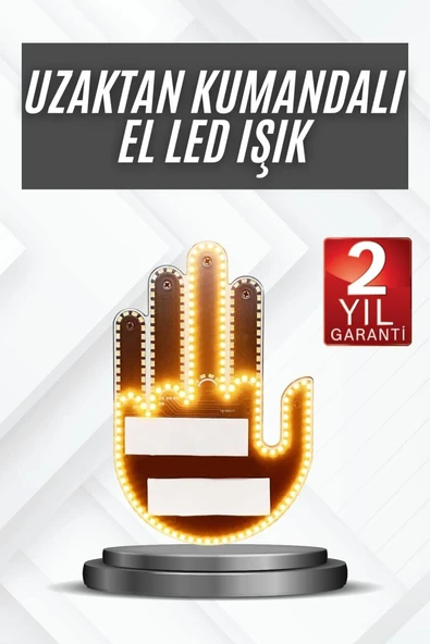Uzaktan Kumandalı El Orta Parmak Led Araç Camına Özel ürün görseli 1