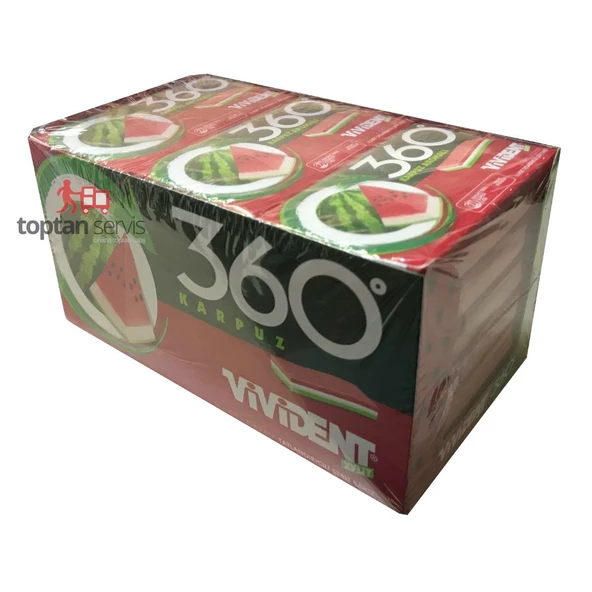 Vivident Cüzdan 360 Karpuz Aromalı Sakız 18 adet ürün görseli 1