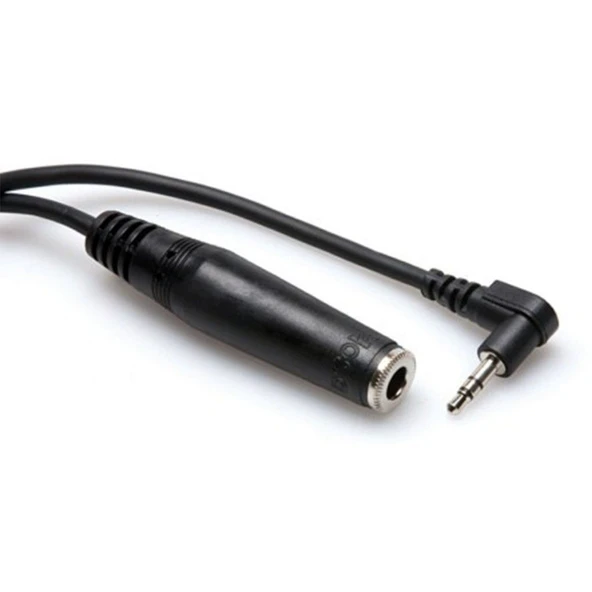 Hosa 1/4' TRS (F) - 3.5 mm. TRS (M) Kulaklık adaptörü 15 cm. (MHE-100.5) 1/4" TRS (dişi) - 3.5 mm. TRS (erkek) Kulaklık adaptörü 15 cm. MHE-100.5 ürün görseli 1