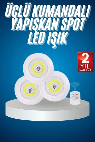 Kablosuz Pilli Işıldak  Masa Lambası Mutfak Tezgah Altı Banyo Dolabı Dolap İçi ürün görseli 1