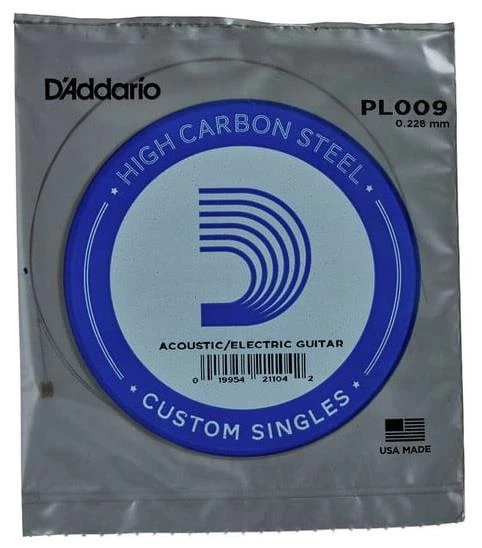 DADDARIO PL009 DADDARIO PL009 ELEKTRO VE AKUSTİK TEK TEL, E-(Mİ), YÜKSEK KARBONLU ÇELİK ürün görseli 1