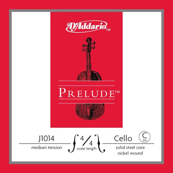 DADDARIO J1014 4/4M DADDARIO J1014 CELLO TEK TEL, PRELUDE, C-(DO), 4/4, MEDIUM ürün görseli 1