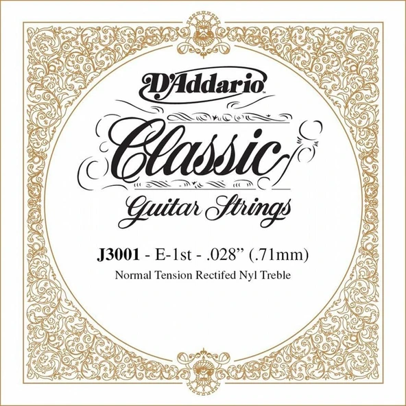 DADDARIO J3001 DADDARIO J3001 KLASİK TEK TEL, NAYLON, NORMAL ürün görseli 1