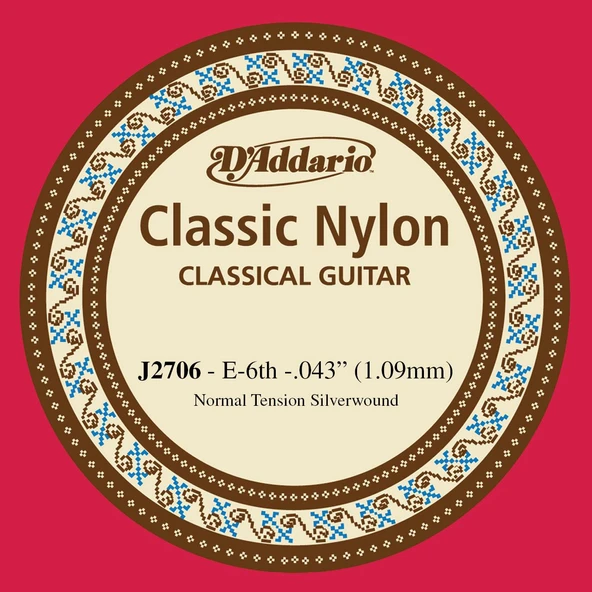 DADDARIO J2706 DADDARIO J2706 KLASİK TEK TEL, NAYLON, E-(Mİ), NORMAL ürün görseli 1