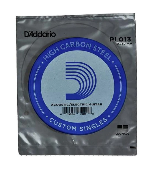 DADDARIO PL013 DADDARIO PL013 ELEKTRO VE AKUSTİK TEK TEL, B-(Sİ), YÜKSEK KARBONLU ÇELİK ürün görseli 1