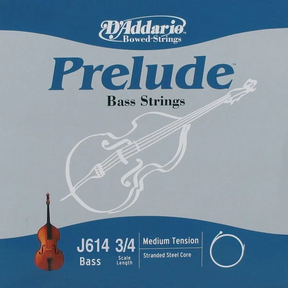 DADDARIO J614 DADDARIO J614 KONTRABAS TEK TEL, 3/4, PRELUDE, E-(Mİ), MEDIUM ürün görseli 1
