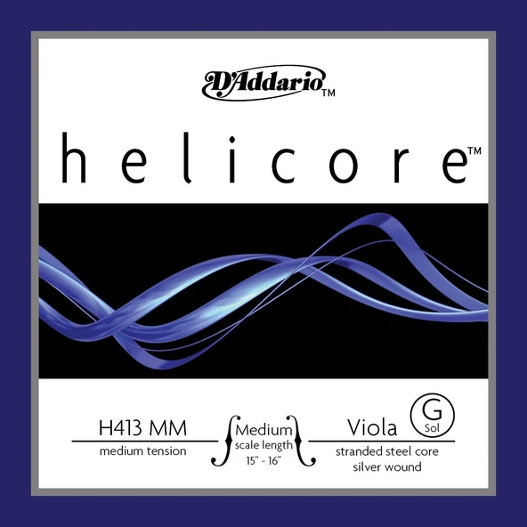 DADDARIO H413MM DADDARIO H413MM VİYOLA TEK TEL, HELICORE, G-(SOL), MEDIUM ürün görseli 1