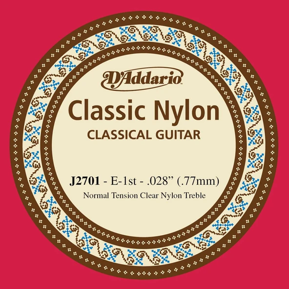 DADDARIO J2701 DADDARIO J2701 KLASİK TEK TEL, NAYLON, E-(Mİ), NORMAL ürün görseli 1