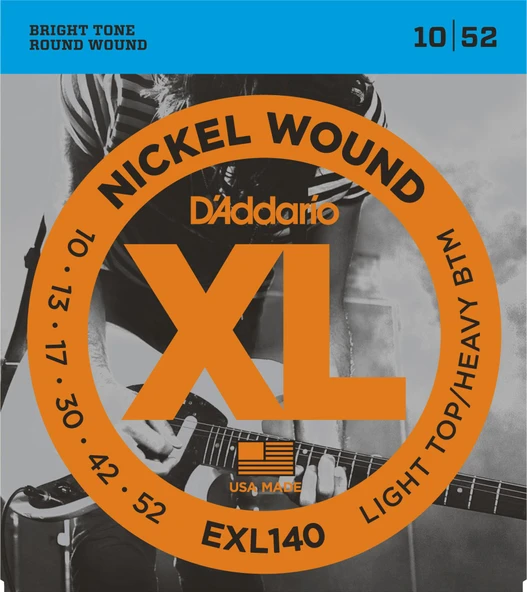 DADDARIO EXL140 DADDARIO EXL140 ELEKTRO GİTAR TEL SETİ, XL, 10-52, LIGHT TOP/HEAVY BOTTOM ürün görseli 1