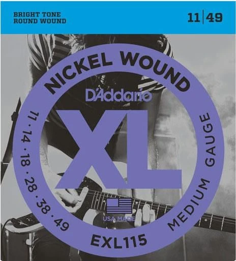 DADDARIO EXL115 DADDARIO EXL115 ELEKTRO GİTAR TEL SETİ, XL, 11-49, MEDIUM ürün görseli 1