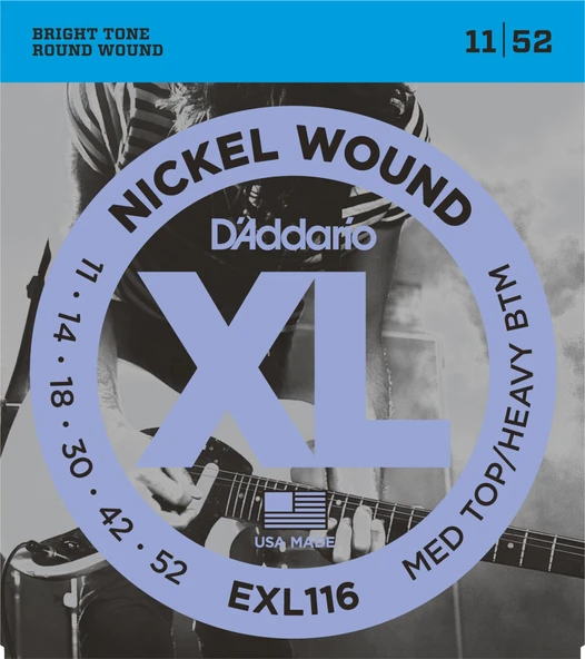 DADDARIO EXL116 DADDARIO EXL116 ELEKTRO GİTAR TEL SETİ, XL, 11-52, MEDIUM TOP/HEAVY BOTTOM ürün görseli 1