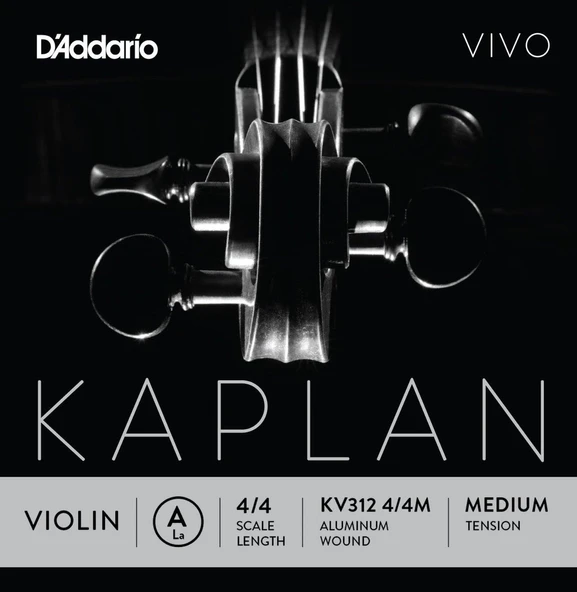 DADDARIO KV312 DADDARIO KV312 KEMAN TEK TEL, KAPLAN VIVO, 4/4, A-(LA), MEDIUM ürün görseli 1