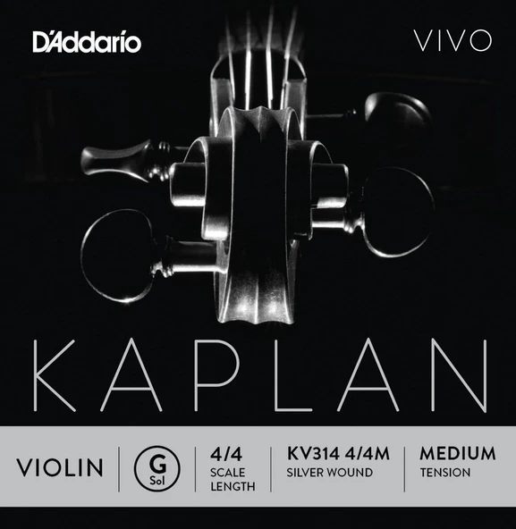 DADDARIO KV314 DADDARIO KV314 KEMAN TEK TEL, KAPLAN VIVO, 4/4, G-(SOL), MEDIUM ürün görseli 1