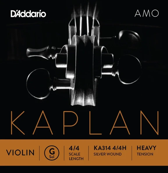 DADDARIO KA314 DADDARIO KA314 KEMAN TEK TEL, KAPLAN AMO, 4/4, G-(SOL), HEAVY ürün görseli 1