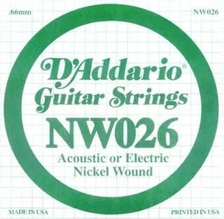 DADDARIO NW026 DADDARIO NW026 ELEKTRO VE AKUSTİK TEK TEL, (RE), 0.026 ürün görseli 1