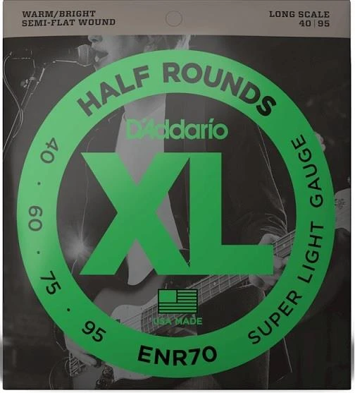 DADDARIO ENR70 DADDARIO ENR70 BASS GİTAR TEL SETİ, HALF ROUND BASS, REGULAR LIGHT ürün görseli 1