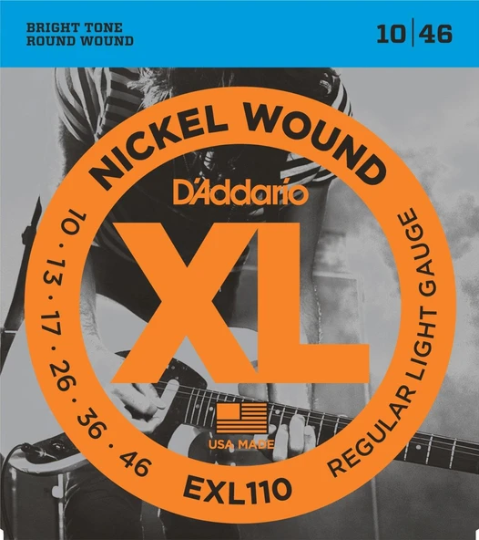 DADDARIO EXL110 DADDARIO EXL110 ELEKTRO GİTAR TEL SETİ, XL, 10-46, REGULAR LIGHT ürün görseli 1