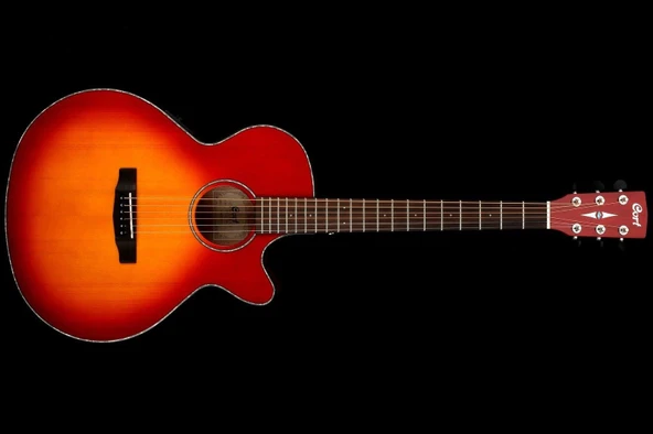 CORT ENDONEZYA SFX-ESSB ELEKTRO AKUSTİK GİTAR, SATİN SUNBURST, LADİN KAPAK ürün görseli 1