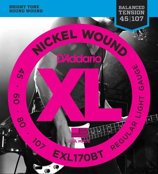 DADDARIO EXL170BT DADDARIO EXL170BT BASS GİTAR TEL SETİ, XL, 45-107, NICKEL ürün görseli 1