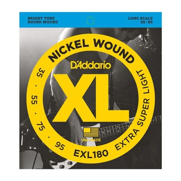 DADDARIO EXL180 DADDARIO EXL180 BASS GİTAR TEL SETİ, XL, 35-95, LONG SCALE, NICKEL ürün görseli 1