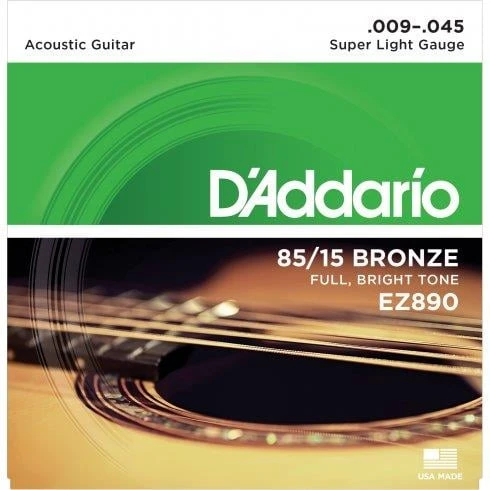 DADDARIO EZ890 DADDARIO EZ890 AKUSTİK GİTAR TEL SETİ, 85/15 BRONZE, SUPER LIGHT ürün görseli 1