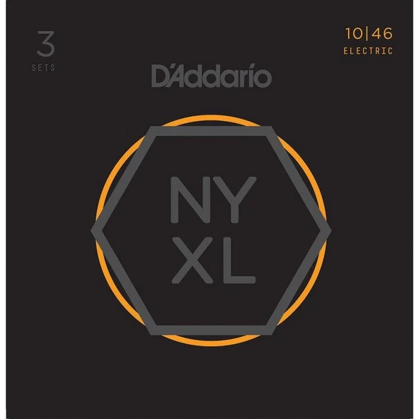 DADDARIO NYXL1046-3P DADDARIO NYXL1046-3P ELEKTRO GİTAR TEL SETİ, 3 LÜ PAKET,  REGULAR LIGHT ürün görseli 1