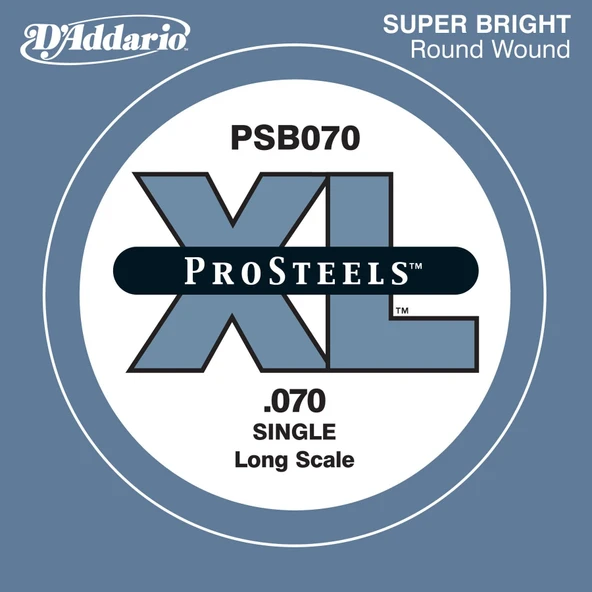 DADDARIO PSB070 DADDARIO PSB070 BASS TEK TEL, A-(LA), PRO STEELS, 0.070 ürün görseli 1