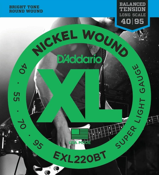 DADDARIO EXL220BT DADDARIO EXL220BT BASS GİTAR TEL SETİ, XL, 40-95, LONG SCALE, NICKEL ürün görseli 1