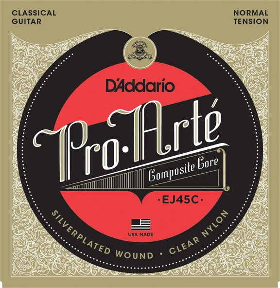 DADDARIO EJ45C DADDARIO EJ45C PRO-ARTE KLASİK GİTAR TEL SETİ, COMPOSITE CORE, NORMAL TENSION ürün görseli 1