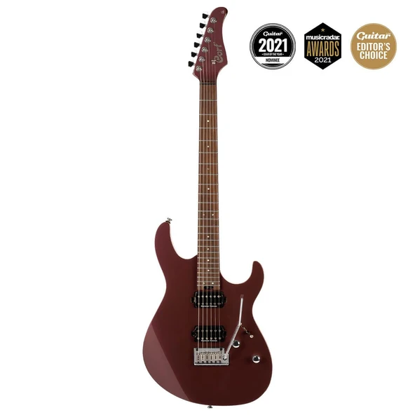 CORT ENDONEZYA G300PRO VVBW ELEKTRO GİTAR, BORDO, KILIFLI ürün görseli 1