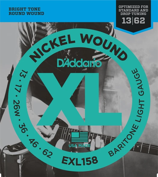 DADDARIO EXL158 DADDARIO EXL158 ELEKTRO GİTAR TEL SETİ, XL, 13-62, 3RD NICKEL ürün görseli 1