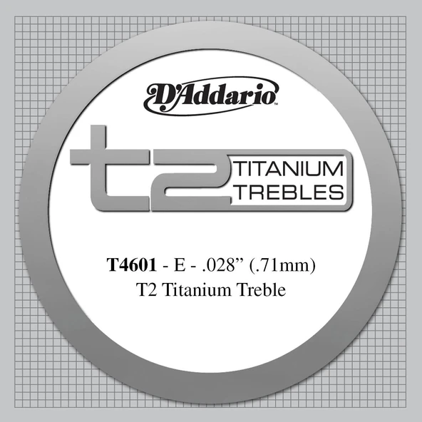 DADDARIO T4601 DADDARIO T4601 KLASİK TEK TEL, T2 SERİSİ, TITANIUM TREBLES, E-(Mİ), (0,71MM), HARD ürün görseli 1